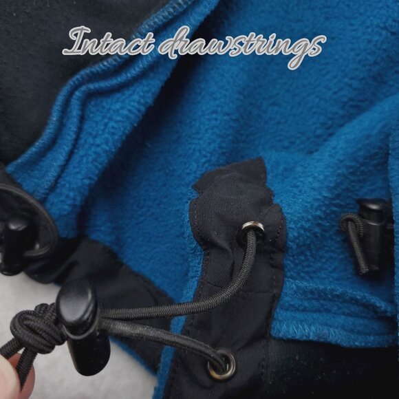 North Face Vintage Fleece Jacket Full Zip Hooded Side Zip Made USA Men's XL - Picture 9 of 15